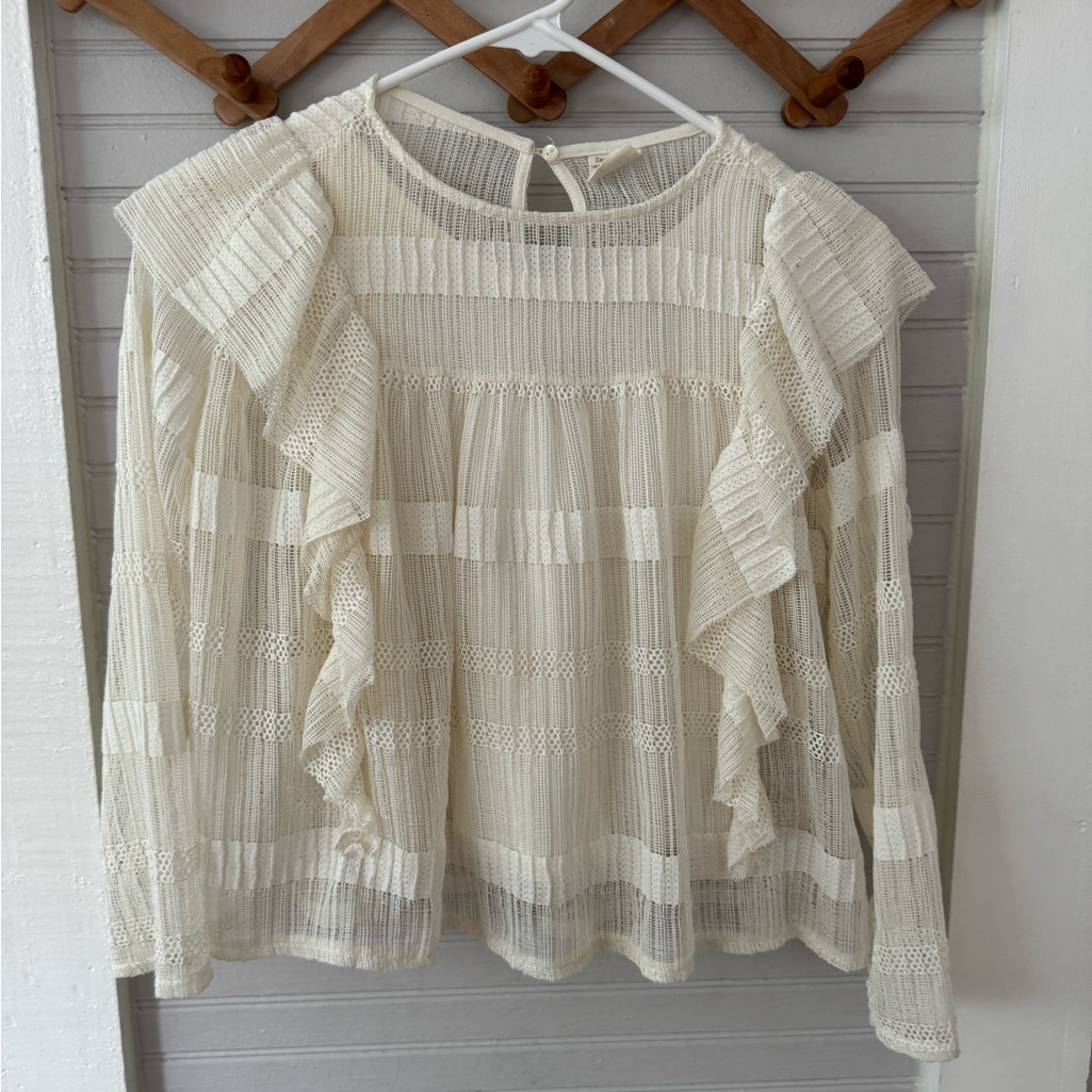Zara Ruffled Lace Top